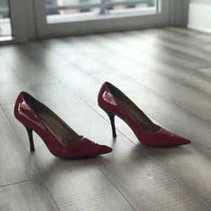 Nine West Red Patent Leather Heels
